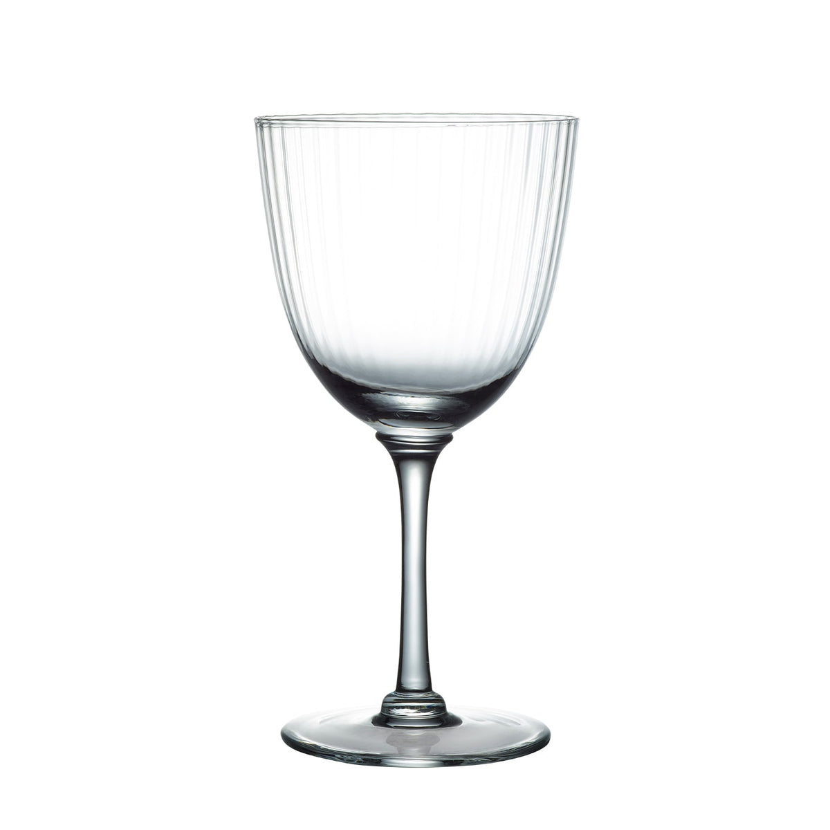 Crystal Wine Glasses with Ripple Design
