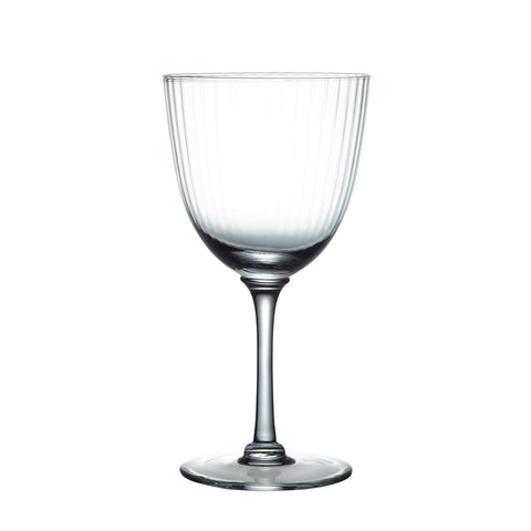Crystal Wine Glasses with Ripple Design
