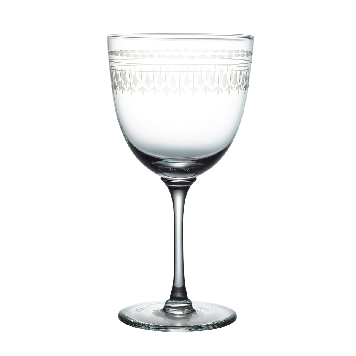 Large Crystal Wine Glasses with Ovals Design