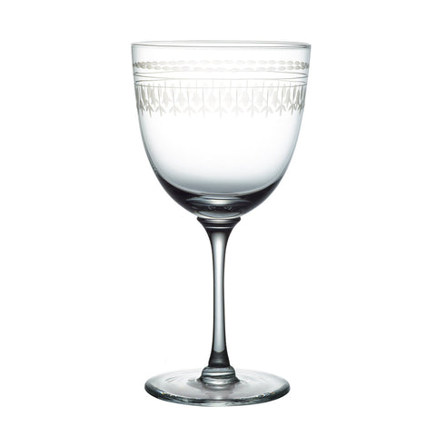 Large Crystal Wine Glasses with Ovals Design