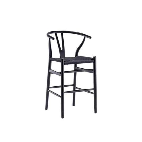 Wishbone Bar Stool Black Ash