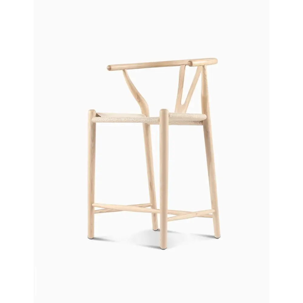 Wishbone Bar Stool Natural Ash｜ DC Concept