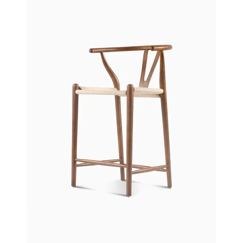 Wishbone Bar Stool Walnut｜ DC Concept