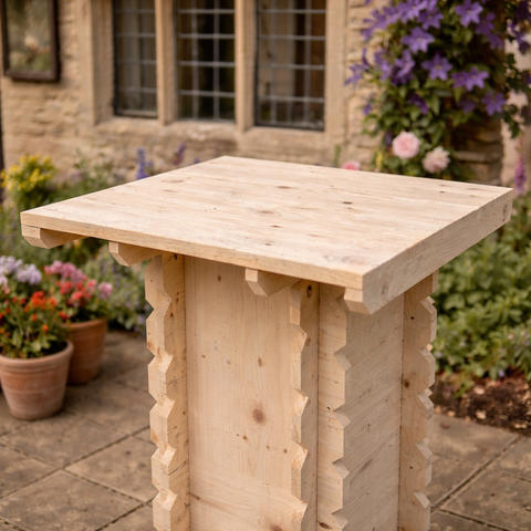 Wooden Interlock Bar Table