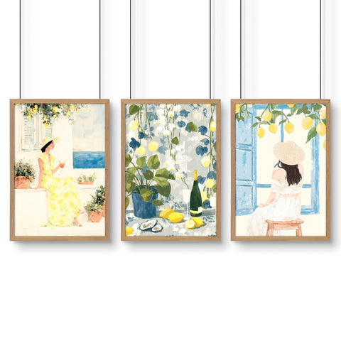 Workplace office decor | Set of 3 Italian Lifestyle Wall art Prints