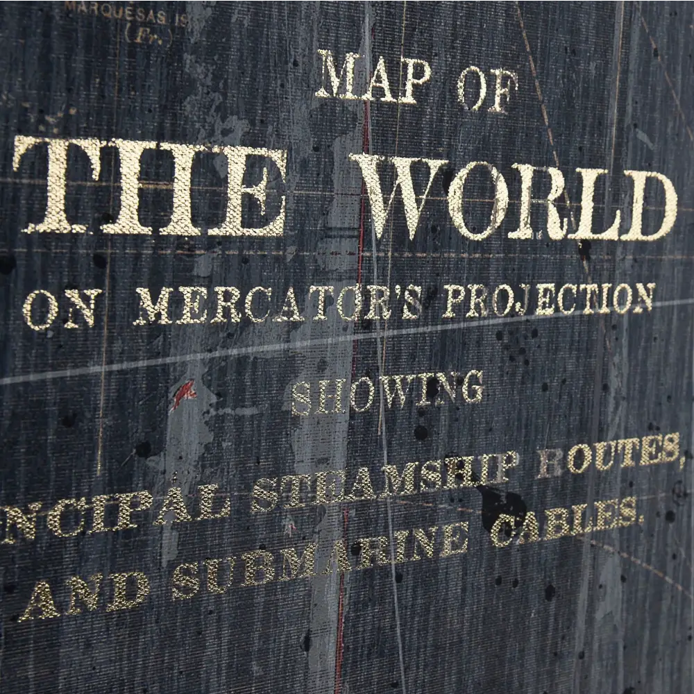 World Traveller Map Framed Canvas - Artwork