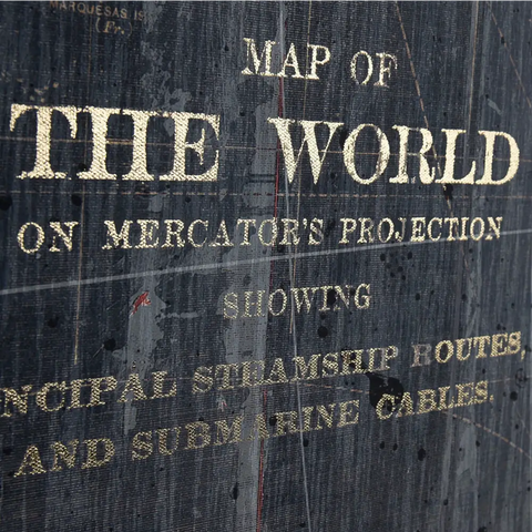 World Traveller Map Framed Canvas - Artwork