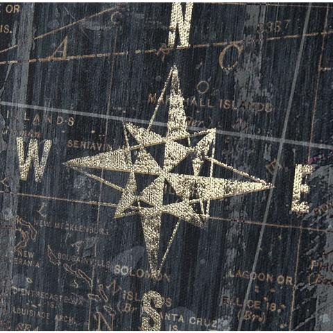 World Traveller Map Framed Canvas - Artwork