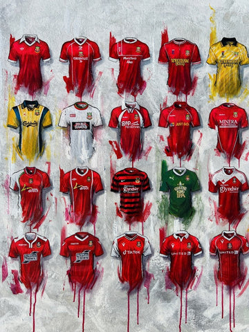 Wrexham A2 Limited Edition Print – Red Dragons Shirt Art