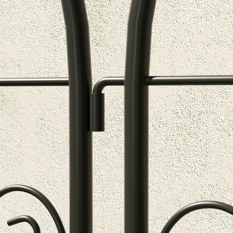 Outsunny Set of 2 Garden Trellis, Metal Fence Panels for Climbing Outdoor Plants, Flowers, 180 x 50cm