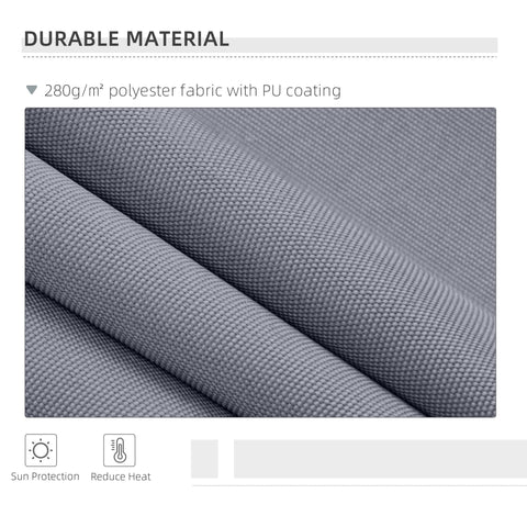 Outsunny Manual Retractable Awning, size (4m x3m)-Grey