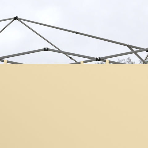 Outsunny Set of Two 3 x 3(m) Replacement Zipped Gazebo Walls - Beige