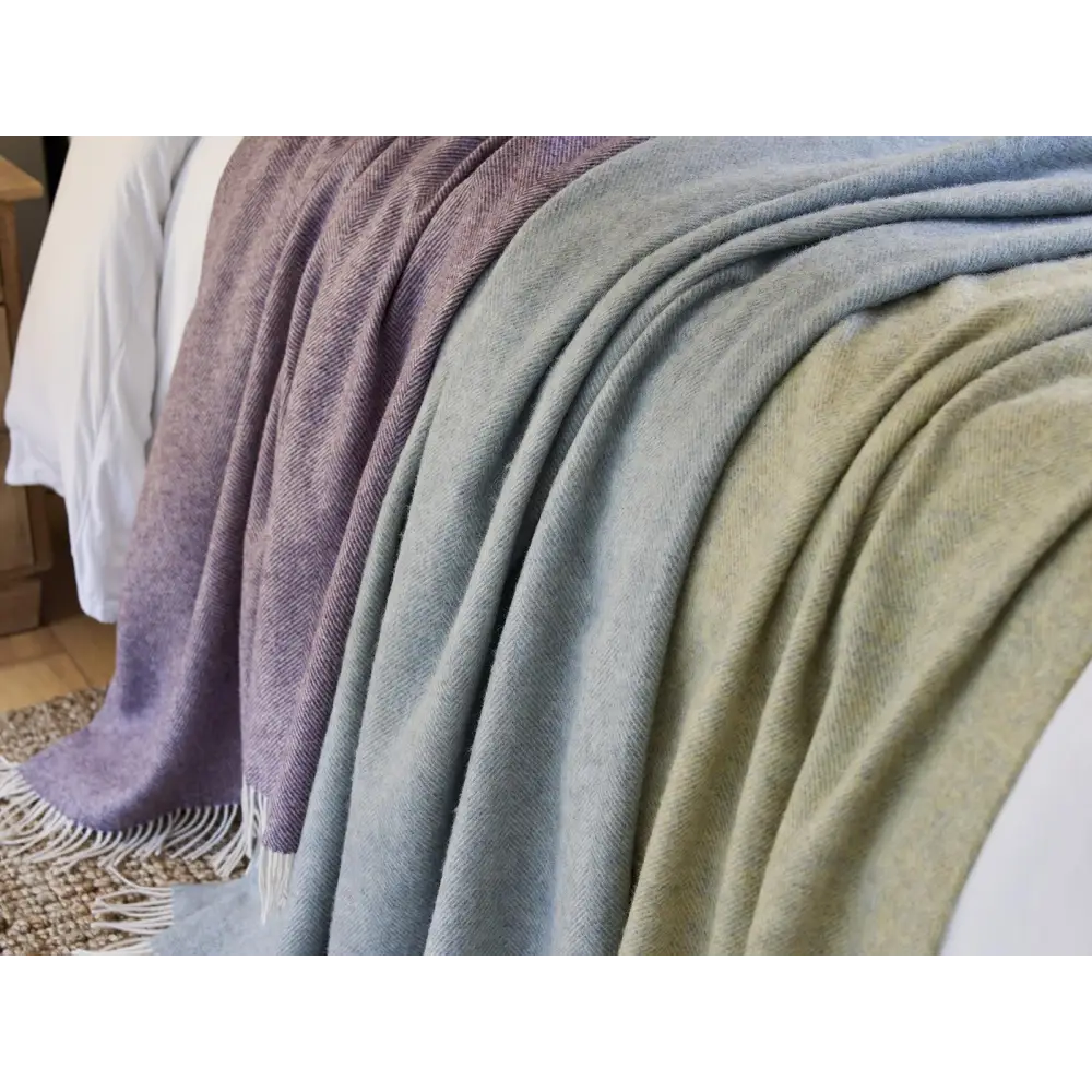 XL Herringbone Shetland Pure New Wool Throws - Throws & Blankets