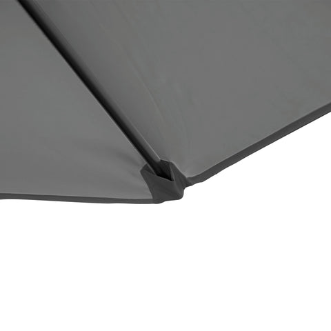 Outsunny 2.5M Garden Cantilever Parasol, Offset Roma Patio Umbrella Hanging Sun Shade Canopy Shelter with 360\'c2\'b0 Rotation and Cross Base, Dark Grey