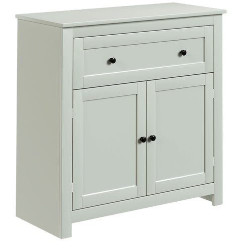 HOMCOM Sideboard Storage Cabinet, Modern Kitchen Cupboard with Adjustable Shelf, Drawer and Double Doors, Green