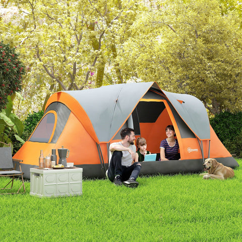 outsunny 6 man tent Outsunny 5-6 Man Dome Camping Tent