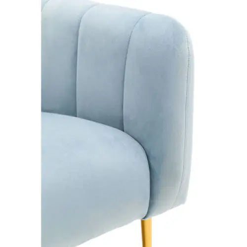 Yasmeen Blue Velvet Armchair - Arm Chair