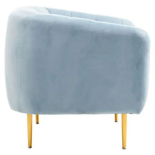 Yasmeen Blue Velvet Armchair - Arm Chair