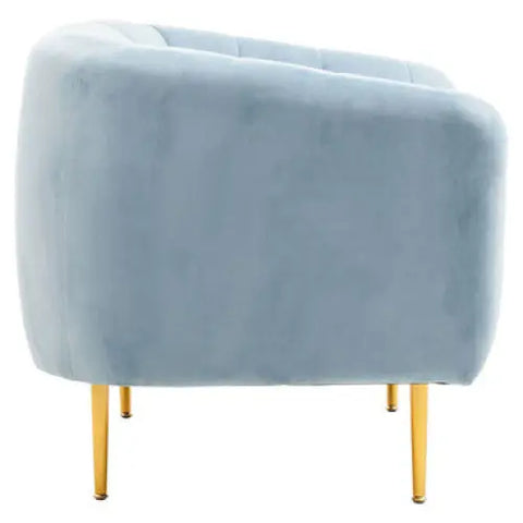 Yasmeen Blue Velvet Armchair - Arm Chair