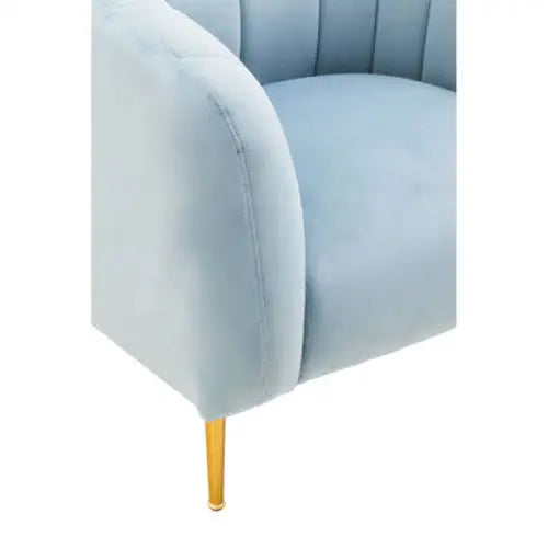 Yasmeen Blue Velvet Armchair - Arm Chair