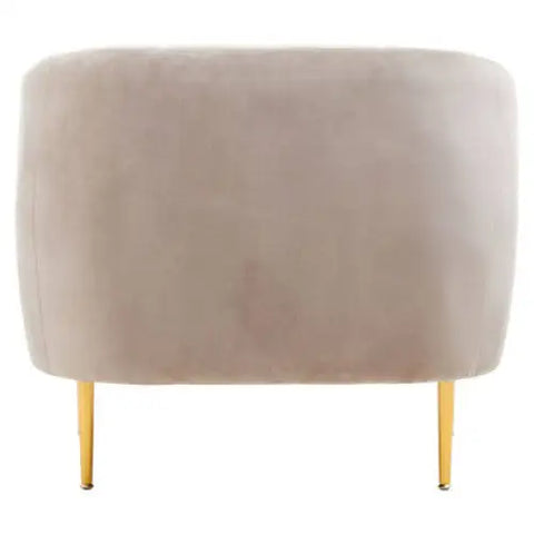 Yasmeen Mink Velvet Channel Detail Armchair - Arm Chair