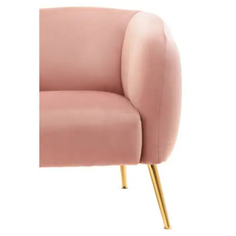 Yasmeen Pink Velvet Armchair - Arm Chair