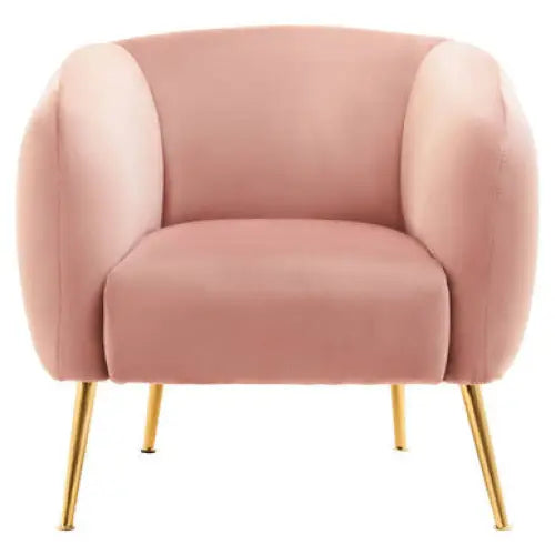 Yasmeen Pink Velvet Armchair - Arm Chair