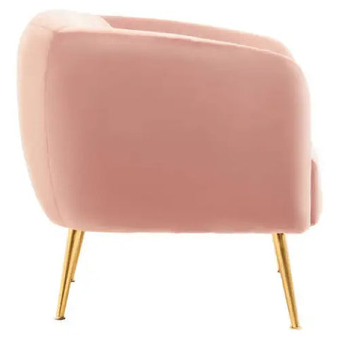 Yasmeen Pink Velvet Armchair - Arm Chair