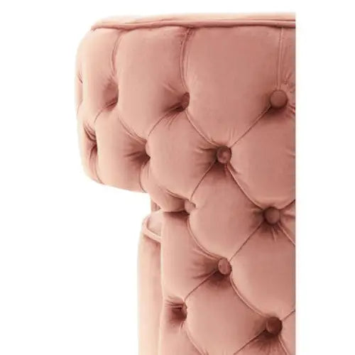 Yasmeen Pink Velvet Swivel Chair - Swivel Chair