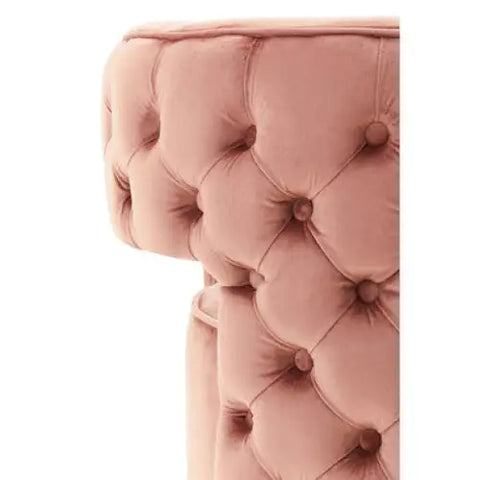 Yasmeen Pink Velvet Swivel Chair - Swivel Chair