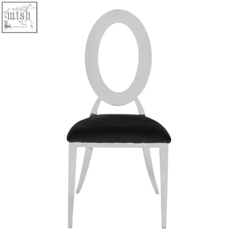 White oval-backed dining chair with black velvet seat perfect black velvet dining chair for stylish meals