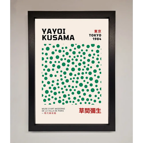 Yayoi Kusaman Tokyo 1984 Framed Wall Art - A3 (29.7 x 42 cm) / Black - Framed Print