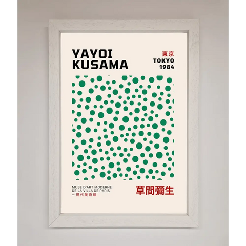 Yayoi Kusaman Tokyo 1984 Framed Wall Art - A3 (29.7 x 42 cm) / White - Framed Print