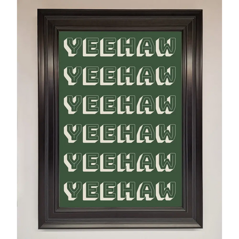 Yeehaw Yeehaw Framed Poster - A1 (59.4 x 84.1 cm) / Matt Black - Framed Print