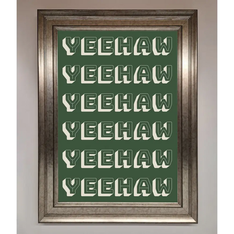 Yeehaw Yeehaw Framed Poster - A3 (29.7 x 42 cm) / Silver - Framed Print