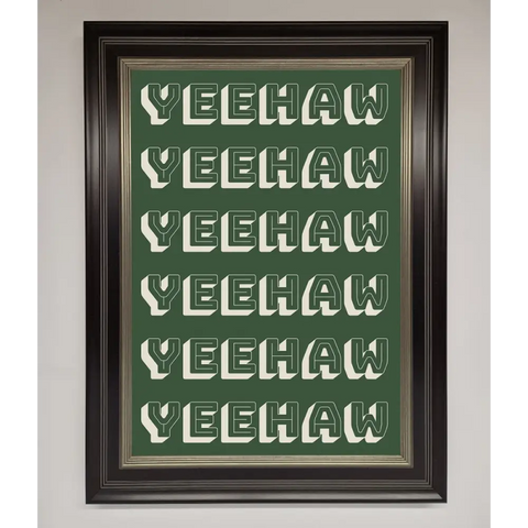 Yeehaw Yeehaw Framed Poster - B0 (100 x 141 cm) / Black Silver - Framed Print