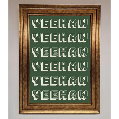 Yeehaw Yeehaw Framed Poster - B0 (100 x 141 cm) / Bronze - Framed Print