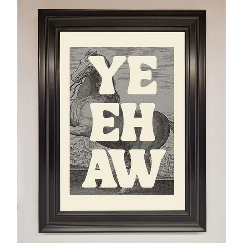 Yehaw Framed Poster - A1 (59.4 x 84.1 cm) / Matt Black - Framed Print