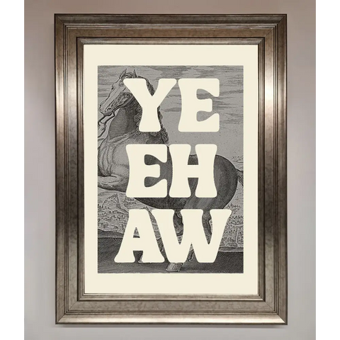 Yehaw Framed Poster - A3 (29.7 x 42 cm) / Silver - Framed Print
