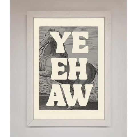 Yehaw Framed Poster - A3 (29.7 x 42 cm) / White - Framed Print