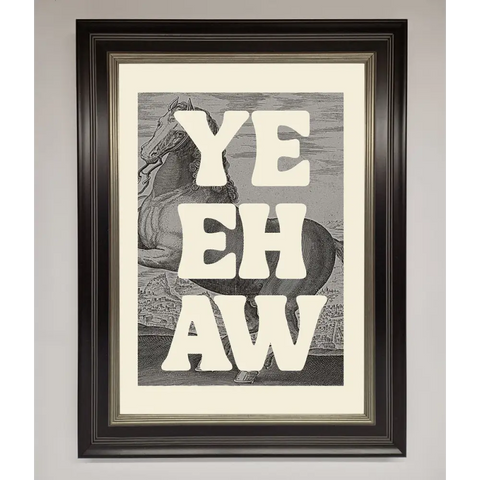 Yehaw Framed Poster - B0 (100 x 141 cm) / Black Silver - Framed Print