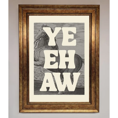Yehaw Framed Poster - B0 (100 x 141 cm) / Bronze - Framed Print