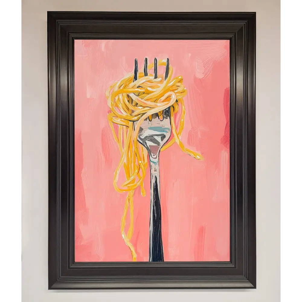 Yes To Spaghetti Framed Print - A1 (59.4 x 84.1 cm) / Matt Black - Framed Print