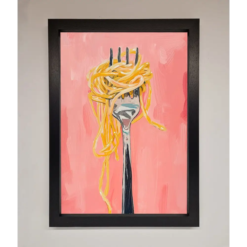 Yes To Spaghetti Framed Print - A3 (29.7 x 42 cm) / Black - Framed Print