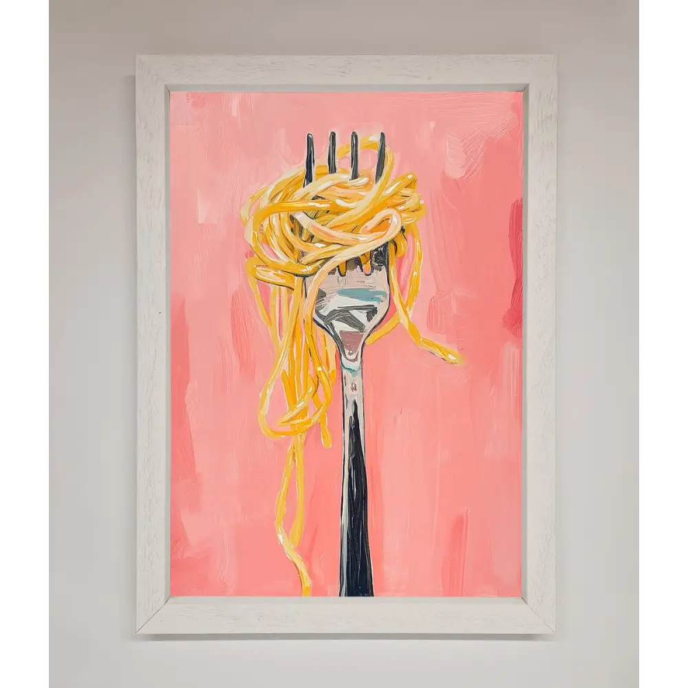 Yes To Spaghetti Framed Print - A3 (29.7 x 42 cm) / White - Framed Print
