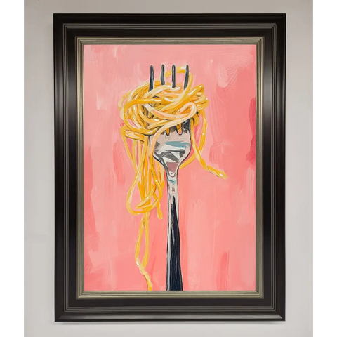 Yes To Spaghetti Framed Print - B0 (100 x 141 cm) / Black Silver - Framed Print