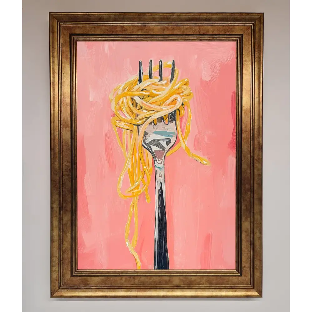Yes To Spaghetti Framed Print - B0 (100 x 141 cm) / Bronze - Framed Print