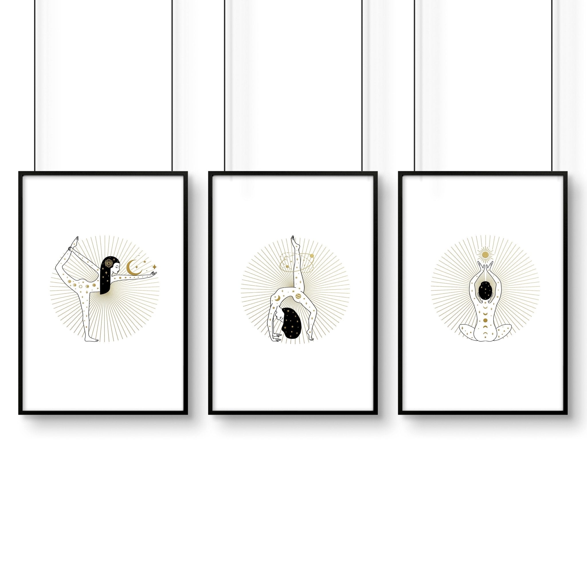 Yoga wall art | Set of 3 wall art poster prints
