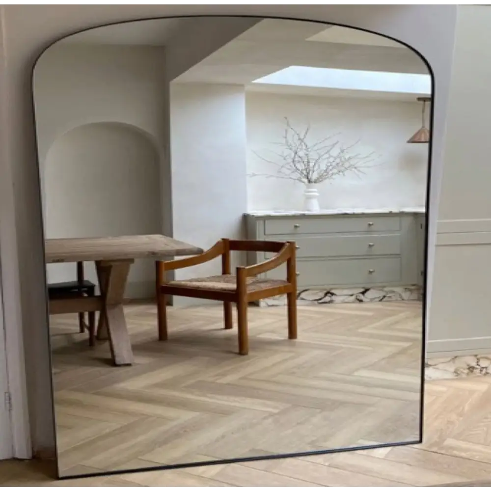 Yoko - Black Metal Gentle Arch Mirror - 120cm x 95cm - Mirror