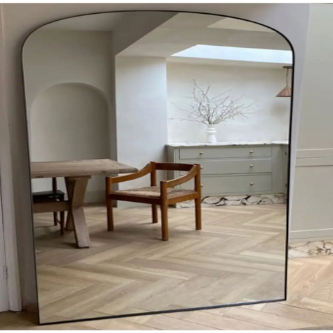 Yoko - Black Metal Gentle Arch Mirror - 120cm x 95cm - Mirror